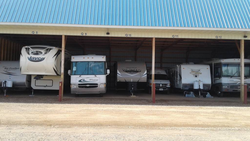 Covered storage for boats, campers and RVs at Gold Star Mini Storage